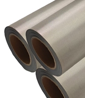 Tissu conducteur gris thermofusible plaqué Cu Ni à faible impédance pour composants structurels de téléphones mobiles, blindage EMI