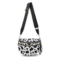 Sac banane à carreaux pour femme avec large sangle réglable, grande capacité, sac bandoulière décontracté, style simple et tendance pour le quotidien et le shopping