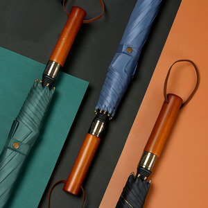 Lotuse bền 8K khâu màu vàng lớp phủ kinh doanh Ô Golf thẳng mịn gỗ xử lý Hướng dẫn sử dụng ô thẳng - Product Image 1