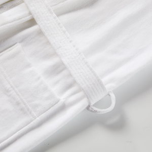 Wholesale Custom Luxury Hotel Unisex Bathrobe Embroidery Logo 100% Cotton <strong>Women</strong> Shawl Collar Velour <strong>Thermal</strong> Summer <strong>Long</strong> <strong>Sleeves</strong> - Product Image 5