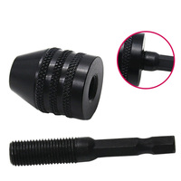 Mandrin de perceuse sans clé mini 0,3-6,5 mm, adaptateur de changement rapide 6,35 mm 1/4 pouce à tige hexagonale, convertisseur, embouts de perceuse électrique, outils de fixation de collet