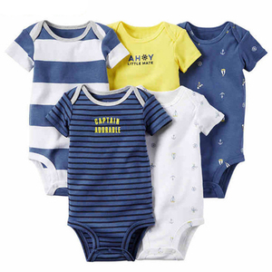 Ensemble de vêtements pour bébé de 5 pièces, 100% coton, respirant, été, nouveau-né 2018, mignon, vente en gros - Product Image 1