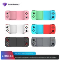 Kontroler Game Lipat D3 dari Bahan ABS Mendukung Game Mobile Android/iOS/HarmonyOS Berbagai Warna Terlaris