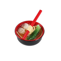 Llavero con dijes de simulación de comida japonesa Kawaii: palillos, camarones, pollo, fideos, arco. Decoraciones y accesorios para colgantes de bolso.