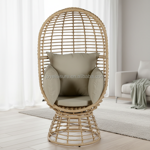 Leisure Modern Eco-friendly Aluminum <b>Frame</b> Outdoor Garden Rattan <b>Swing</b> Hammock Chair Set Bird Nest Dining Hotel - Product Image 4