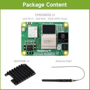 Aismartlink CM5 <span class=keywords><strong>Pi</strong></span> Compute Module 5, viene con una Raspberry <span class=keywords><strong>Pi</strong></span> oficial CM5104032 (con inalámbrico, 4GB RAM, 32GB EMMC Flash) - Product Image 2