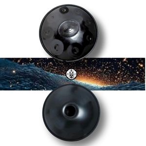 Handpan professionnel JELO-ZN-5 10-Notes D Minor Musical en acier inoxydable <span class=keywords><strong>Hangdrum</strong></span> Traitement de nitruration en acier nitruré noir Accrocher - Product Image 1