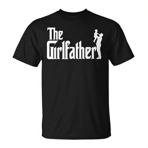 T-shirt The Girlfather noir pour hommes, cadeau de fête des pères pour les papas - Product Image 2