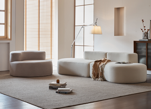 Sofá Seccional Redondo de Espuma de Alta Resiliencia Multiusos, Cómodo, de Tela, Moderno, para Sala de Estar, <span class=keywords><strong>Jelo</strong></span> - Product Image 2