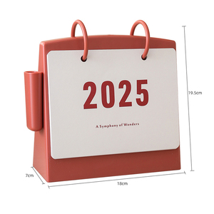 Calendrier de bureau d'entreprise personnalisé de 18*13,5 cm avec logo d'entreprise imprimable, publicité 2026/2025, calendrier de 12 mois avec support - Product Image 6