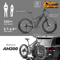 Vélo électrique à pneus larges AM200 longue portée, chargeur 54,6V 2A, 750W, 48V 10,4Ah, pour adultes, directement de l'usine.