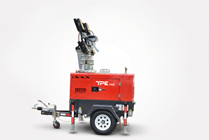Tour d'éclairage TPE-R6P 403D 11G TPE UL134C 6KW 9m avec mât hydraulique galvanisé et 4 projecteurs LED 500W sur remorque TPE-R6P Système d'alimentation Po - Product Image 3