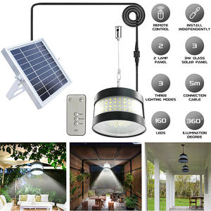 1 pièce Lustre solaire portable IP65, éclairage LED à 360 degrés, étanche, pour intérieur et extérieur, abri pour fleurs, camping, pavillon - Product Image 6