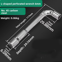 Llave de tubo métrica en forma de L y 7, hexagonal externa de doble cabezal, 6-24 mm, herramienta de reparación automotriz antideslizante de alto torque, resistente al desgaste