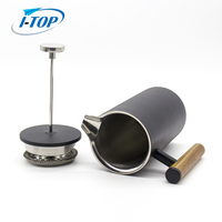 Itop — cafetière Double couche à isolation épaisse, presse française, en acier inoxydable