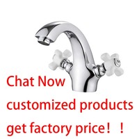 Robinet de cuisine en laiton de haute qualité Design contemporain classique Chrome mitigeur de cuisine à double poignée