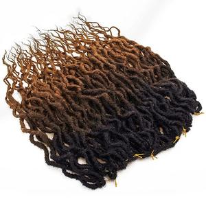 Perruque tressée <span class=keywords><strong>africaine</strong></span>, modèle sirène, reine déesse, faux locs 16/24, fibre chimique teinte, tresse en os de poisson - Product Image 4