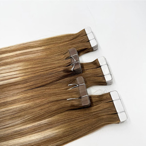 ผมต่อแบบมนุษย์ทำจากด้ายสองชั้นผมต่อแบบไม่พันกันไม่หลุดย้อมผมมนุษย์แบบเทปผมจีน - Product Image 2