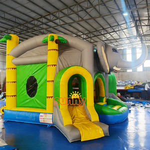 Castillo Inflable Popular con Juego de Disparar al Elefante/Juegos Deportivos Inflables para Exteriores/Parque Infantil Inflable con Lanzador de Pelotas para Niños - Product Image 4