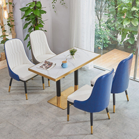 Ensemble table et chaises de style moderne pour restaurant et café, avec pieds en métal, adapté aux salons et aux hôtels, mobilier commercial