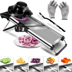 Potato Onion Chopper Multifunctional Stainless Steel Vegetable Slicer Spiralizer Kitchen Gadget Vegetable Slicer - Product Image 5
