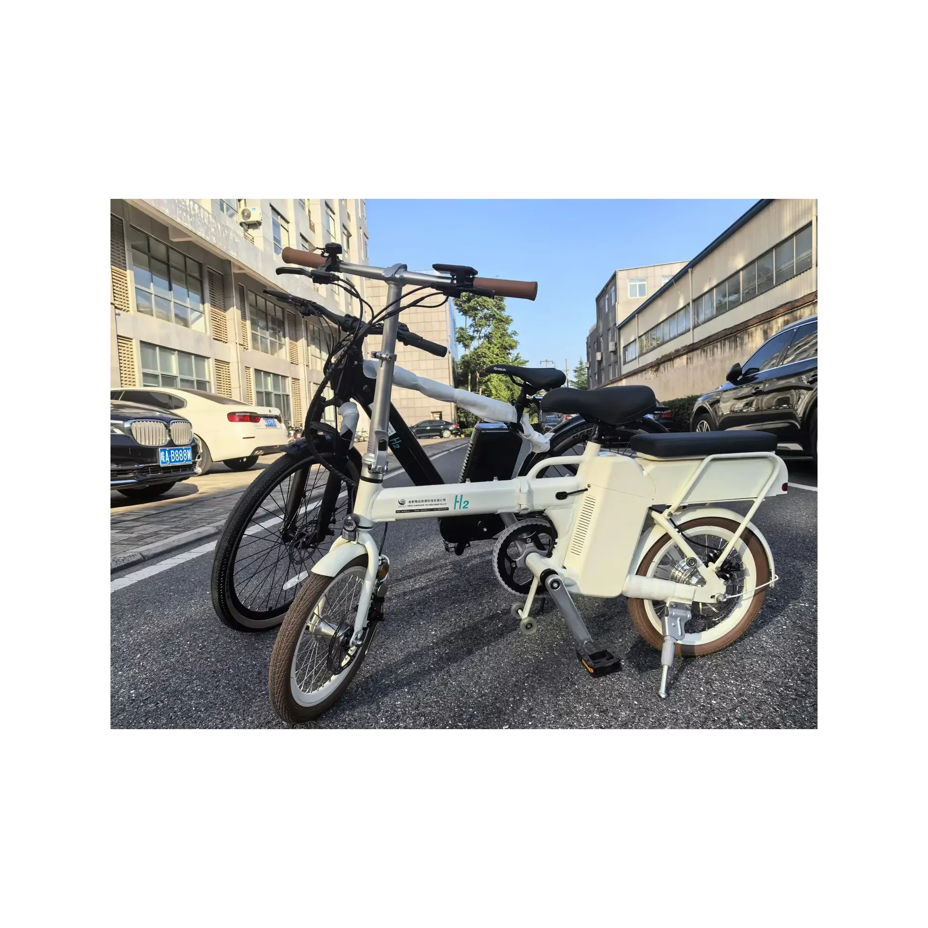 Bicicleta elétrica inteligente de hidrogênio para atividades ao ar livre, leve e com boa aparência, 400 W, com célula de combustível de hidrogênio, scooters elétricos