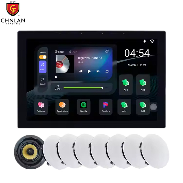 T10 Tuya Wall Amplifier Android 11 Background Music Host 8 Channel Independent Music Playback in Two Zones Electric Accessories