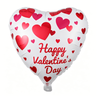 Ballon en aluminium imprimé en forme de cœur de 18 pouces pour les célébrations de mariage, de la Saint-Valentin, de la fête des mères, du Nouvel An chinois