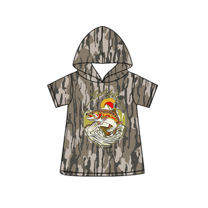 T-shirt à manches courtes pour bébé garçon, imprimé camouflage personnalisé BT1778, vêtement d'été à capuche pour enfants - Product Image 1