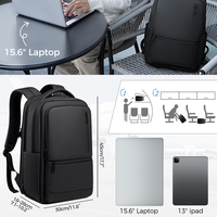 Sac à dos d'affaires pour homme avec logo personnalisé, résistant à l'eau, adapté aux trajets quotidiens et au travail, grande capacité, sac pour ordinateur portable 15 pouces