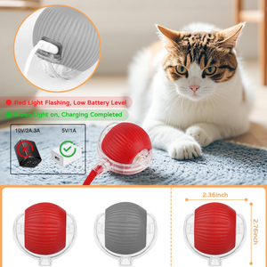 Pelota Inteligente para Mascotas, Pelota Interactiva Recargable para Gatos, Juguete para Masticar - Product Image 2