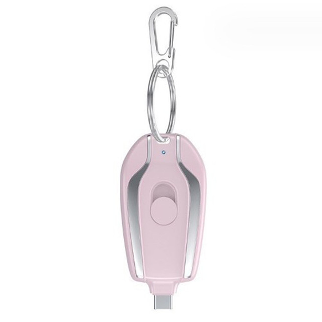 Mini Keychain Power Bank Compact Portable Wireless Telescopic Plug Pocket Emergency Mobile Power Supply