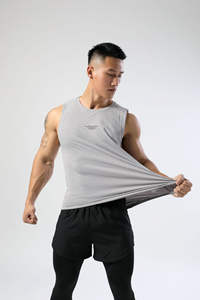 Gilet personnalisé d'été pour hommes, anti-transpiration, sportif, sans manches, haut de performance à séchage rapide, pour l'entraînement - Product Image 3