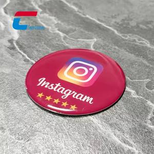 防水13.56MHzデジタル印刷Instagram <span class=keywords><strong>Google</strong></span>レビューカードエポキシステッカーNFCタグ - Product Image 4
