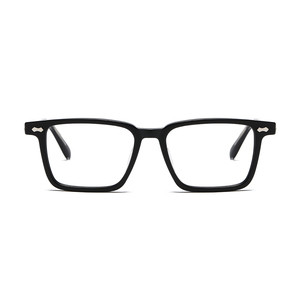 Lunettes de vue rectangulaires à monture intégrale, monture noire solide, anti-UV, unisexe, adultes, correction de la vue - Product Image 1