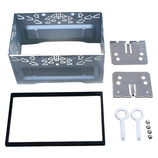 Universal 2DIN Accessory Kit for Car Radio Includes Installation Frame and Playback Box