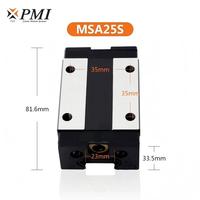 Rails de guidage linéaires latéraux pour convoyeur, charge super lourde, origine Taïwan PMI, 25 mm, avec blocs de roulement MSA25E/MSA25LE/MSA25S/MSA25LS en alliage PLC