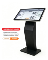 Kiosque tableau blanc interactif 65 pouces avec 20 points tactiles, système Android 12, vente directe usine