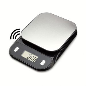 Báscula de Cocina Inteligente con Control por Voz, Funciona con Batería, Capacidad de 5 kg, Medición Precisa de Peso en Gramos/Oz, Reloj, para el Hogar - Product Image 1