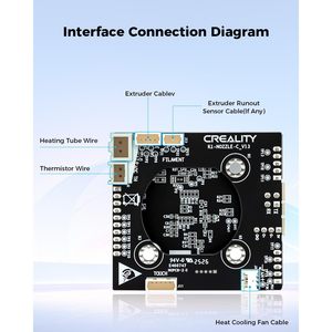 Placa adaptadora de boquilla Creality K1 V13, placa PCB para K1C K1 SE K1 MAX, repuesto de cabezal de herramienta Hotend - Product Image 5