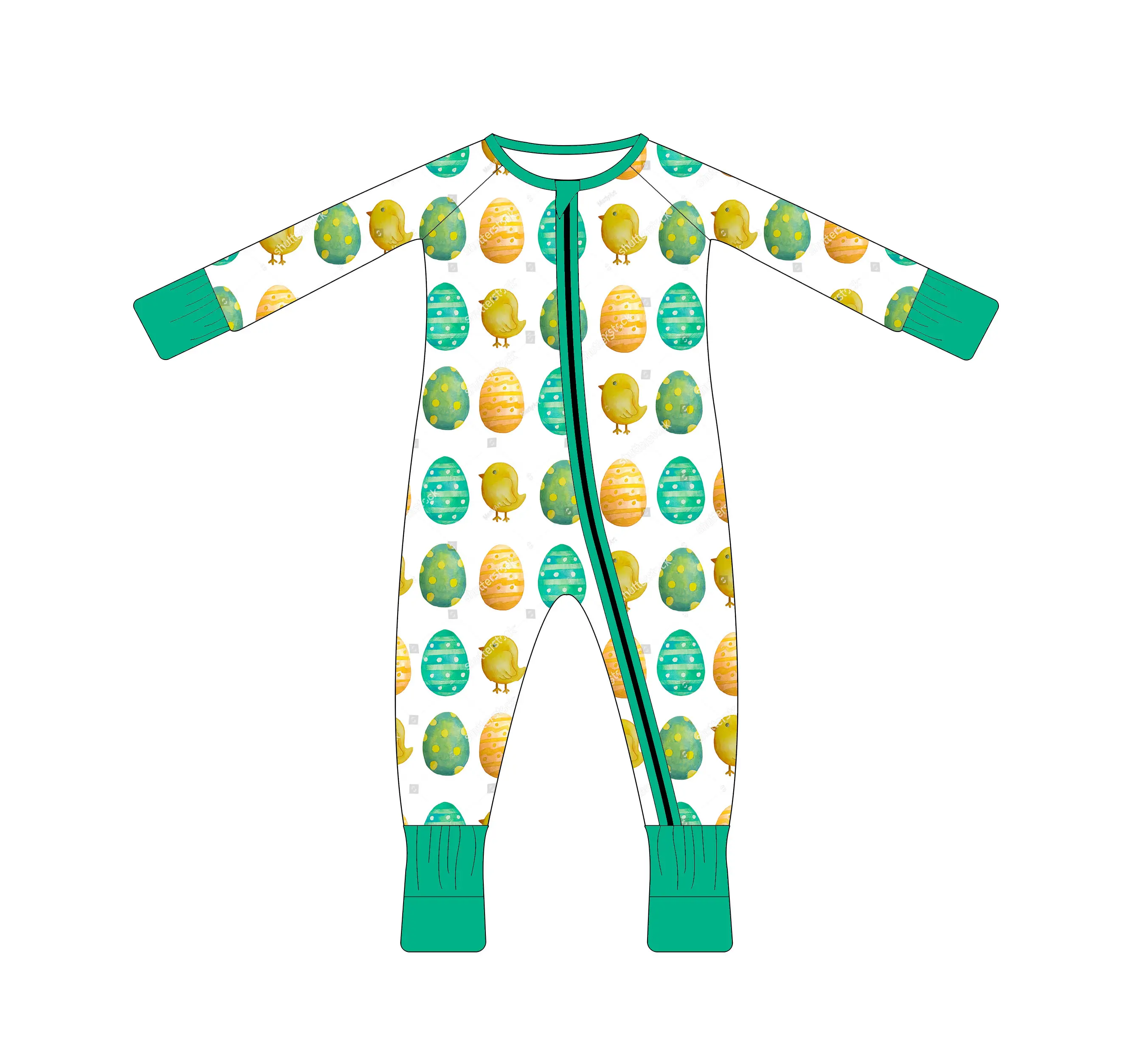 Easter Most Popular Baby Rompers Long Sleeve Bamboo Cotton Breathable One Piece Baby Clothes
