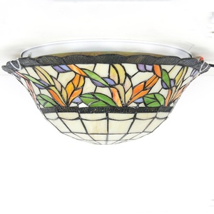 Lámpara de Techo Estilo Tiffany de Vidrio Emplomado, Hecha a Mano, para Decoración de Hoteles, Marca LongHuiJing - Product Image 4