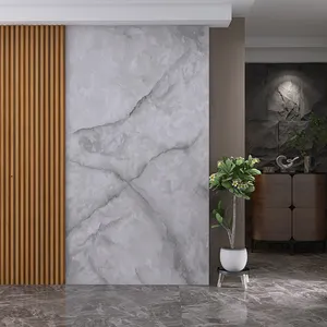 High gloss Background wall panel UV decoration PVC Marble wall supplier panel indoor