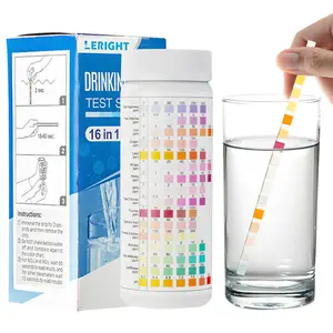 16-in-1 içme suyu Test kiti çok amaçlı su kalitesi Test kağıdı musluklar için iyi dokunun su Test şeritleri kitleri 100 adet