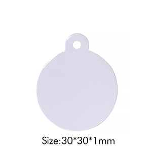 Personalizada de alta calidad de sublimación en blanco mascota de aluminio Id nombre Collar cadena etiqueta para gato perro doble cara Etiqueta de perro - Product Image 2
