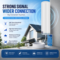 Antenne externe 4G LTE WiFi à gain élevé 10-12dBi, amplificateur de signal mobile extérieur cylindrique, routeurs de réception verticaux IP67