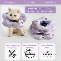 Collier de récupération pour animaux de compagnie en peluche mignon, collier de protection lavable pour chat et chien, collier Elizabeth