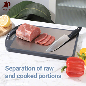 Tabla de Cortar de Titanio para Verduras y Carne, Tabla de Cortar de Cocina de Doble Cara, Tabla de Cortar de Titanio y Paja de Trigo - Product Image 3
