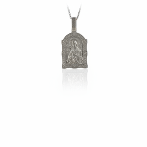 14K oro sólido María Jesús Christian Charm collar Cruz colgante joyería fina para mujeres hecho en Turquía - Product Image 2
