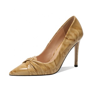 Escarpins de luxe Moncheer pour femme, à bout pointu, brillants, plissés, à talon aiguille, élégants, pour le bureau, la soirée, chaussures tendance - Product Image 3